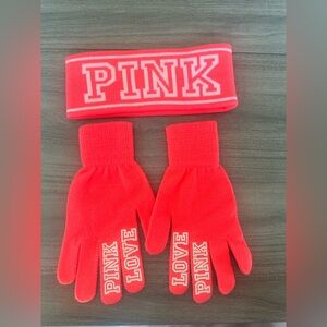 Victoria’s Secret PINK Ear warmer and gloves